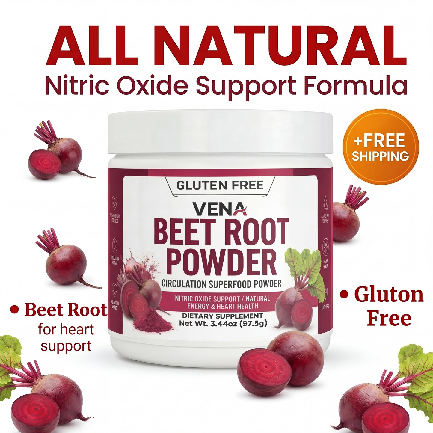 VENA Gluton Free Organic Beetroot Powder